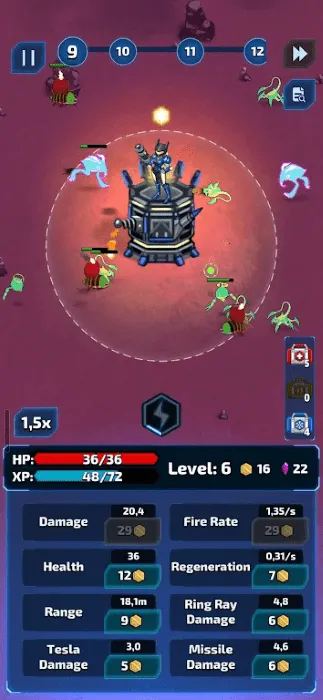 太空防线放置塔防战(太空塔防战)截图0