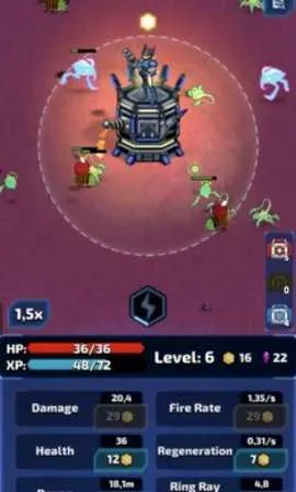 太空防线放置塔防战(太空塔防战)截图1